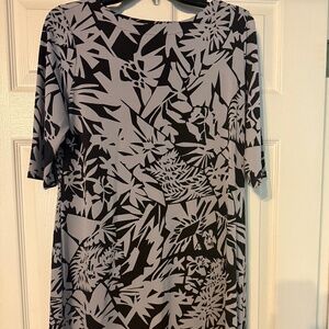 Black and gray floral dress